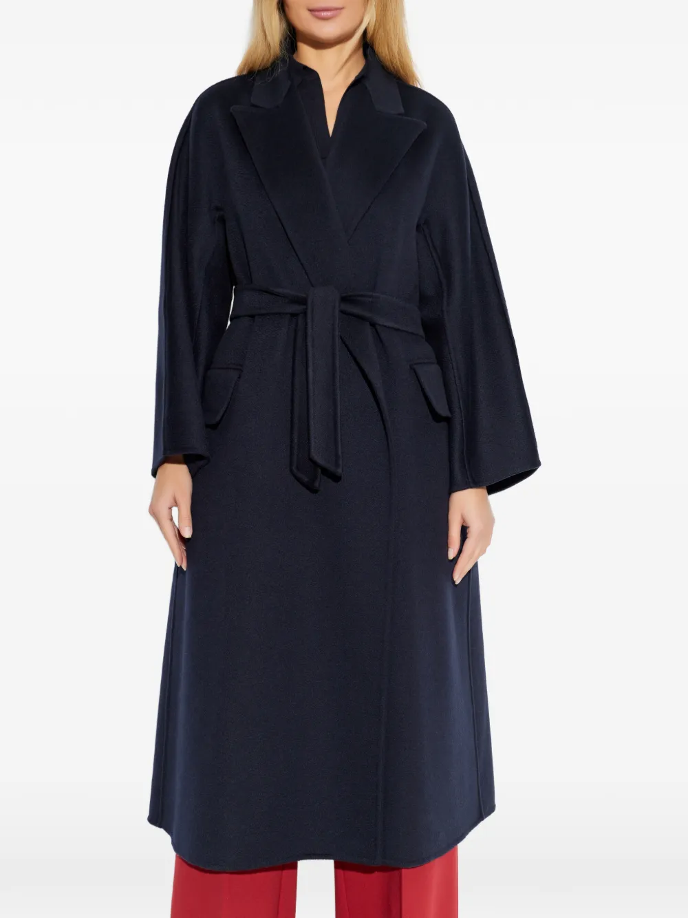  Max Mara Belted Coat - Blue 