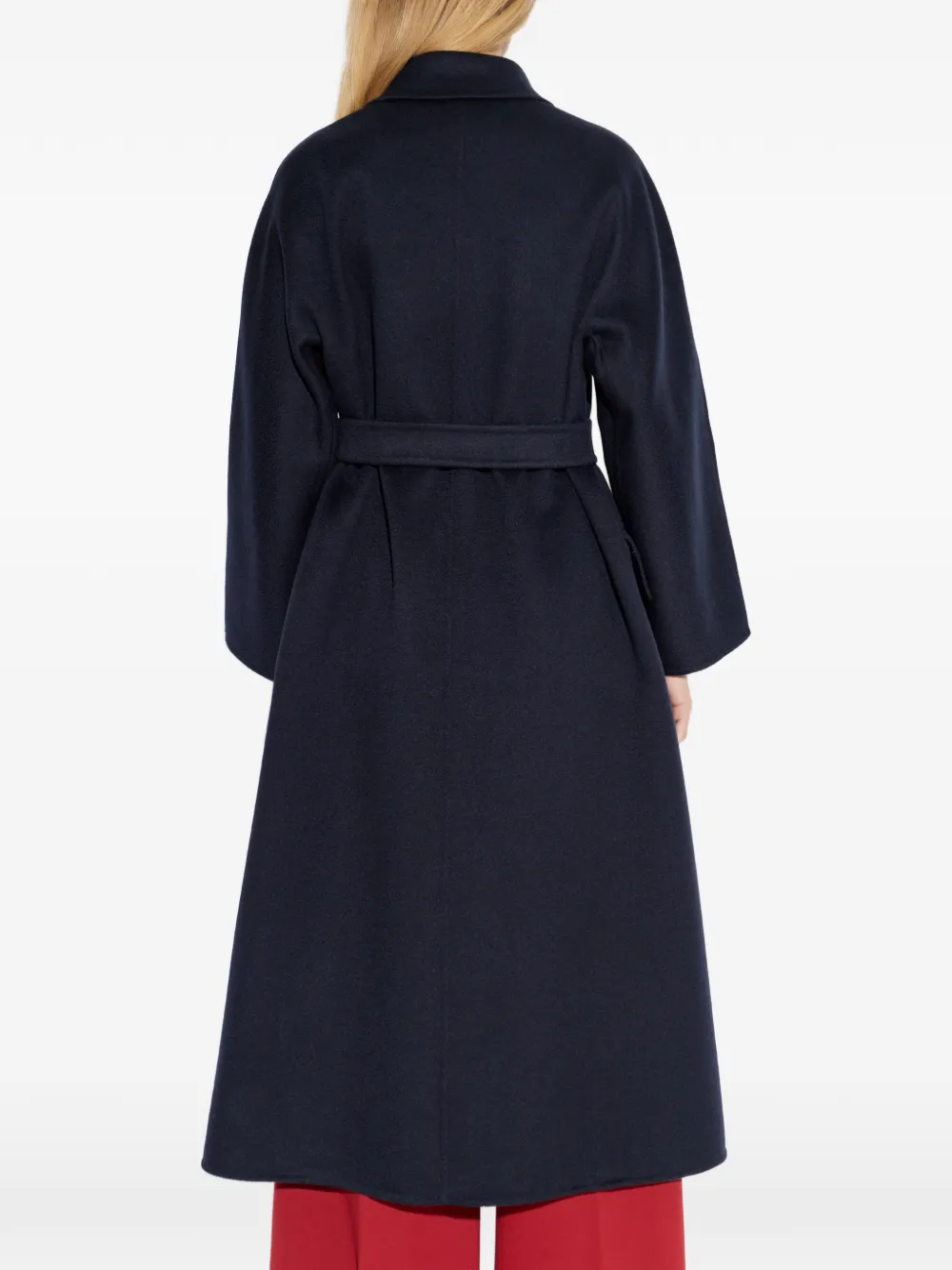Max Mara Jas met ceintuur Blauw