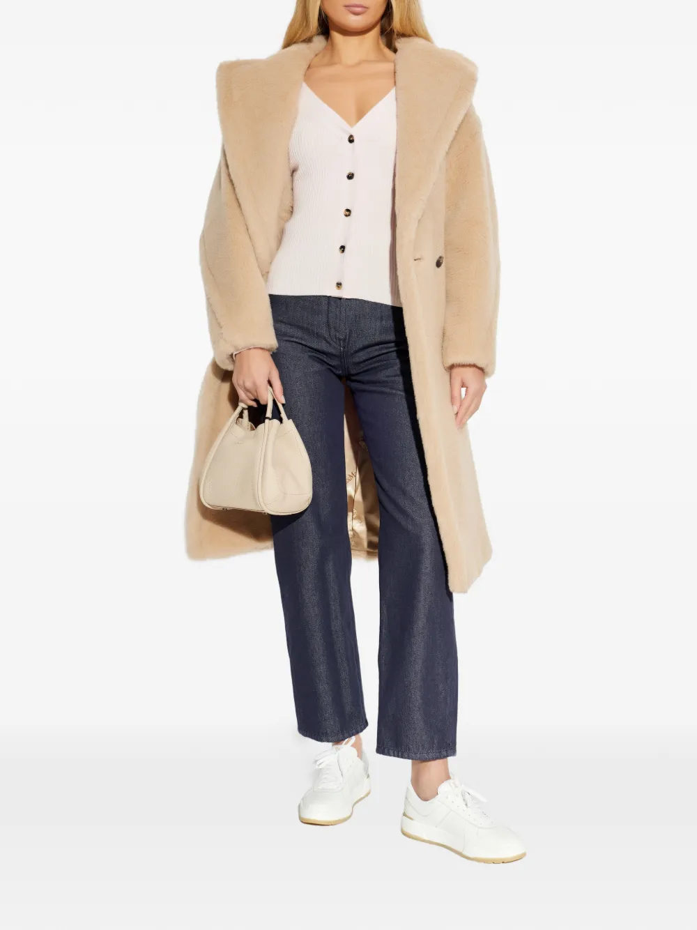 Max Mara Vest met V-hals Beige
