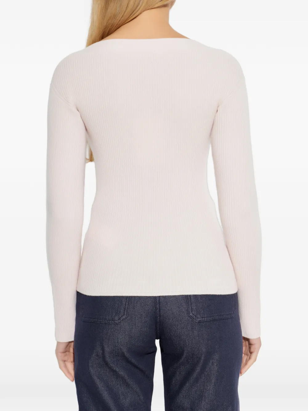 Max Mara Vest met V-hals Beige