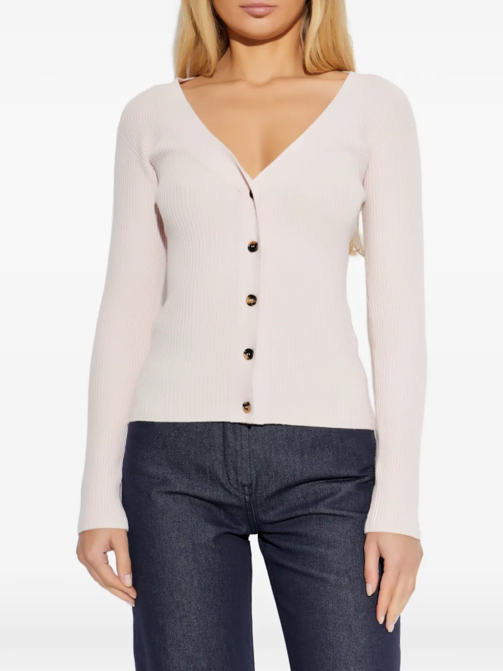 Max Mara Vest met V-hals Beige