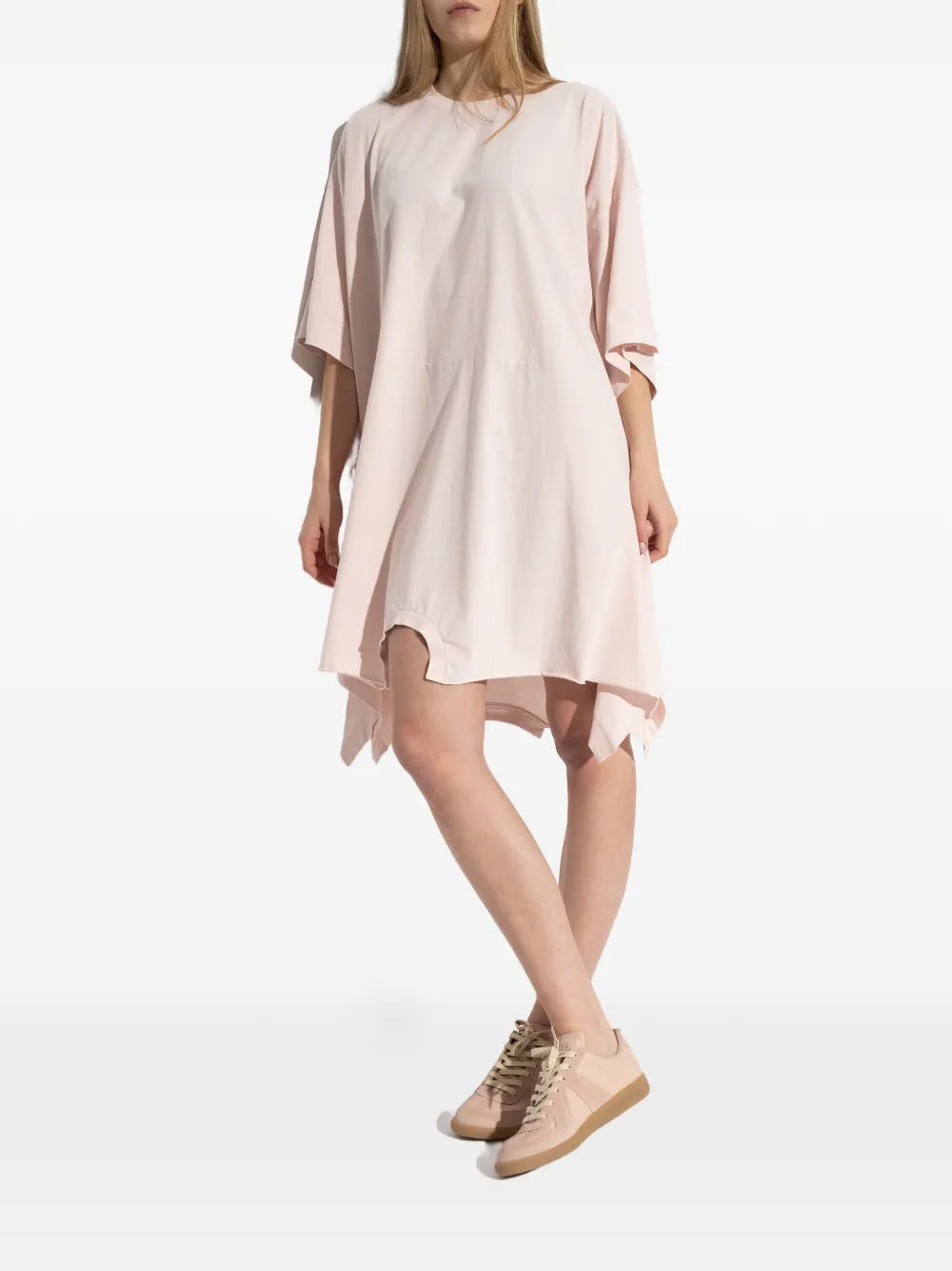 MM6 Maison Margiela asymmetric short-sleeve dress - Roze