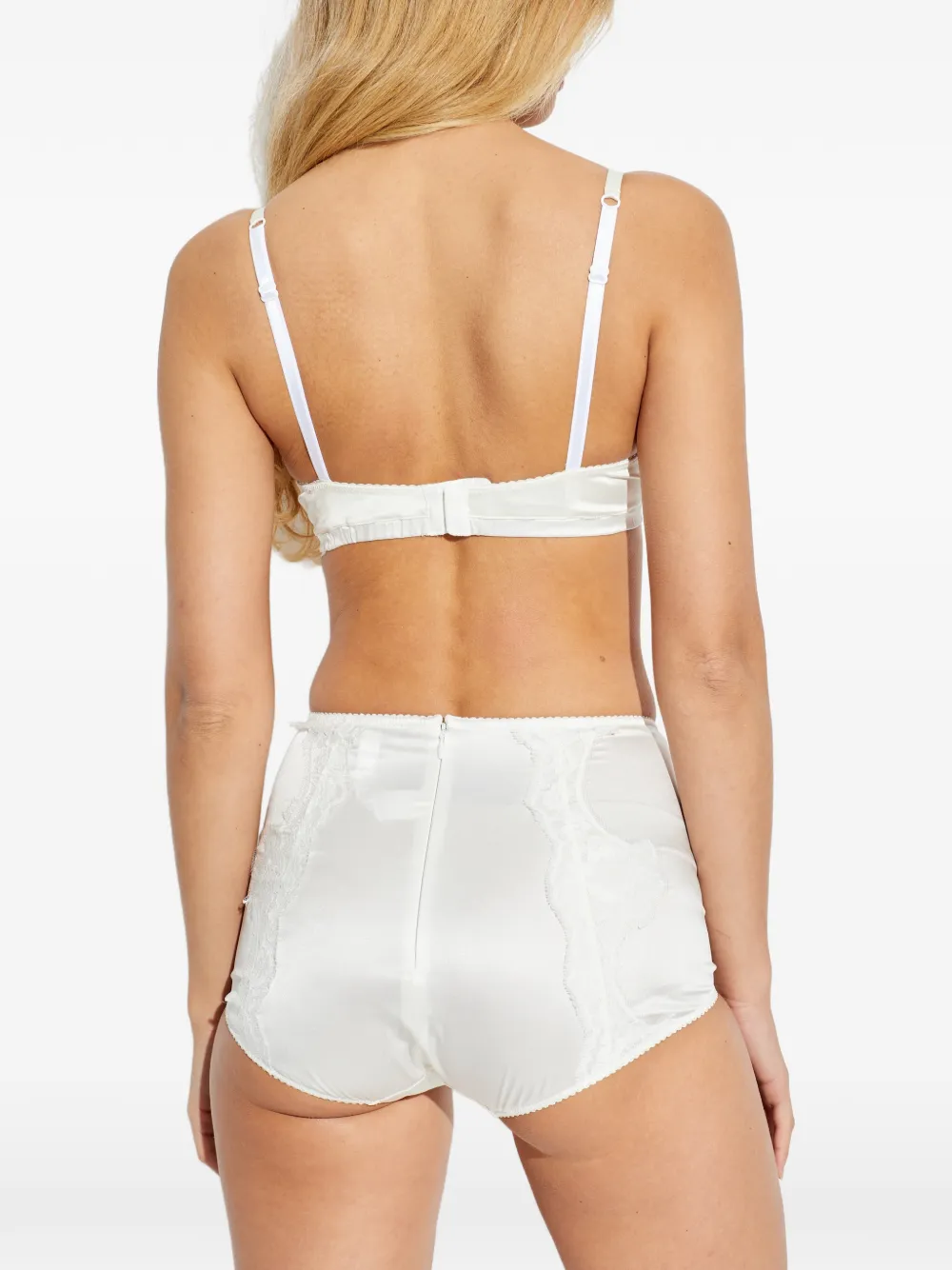  Dolce & Gabbana Lace Silk Briefs - White 