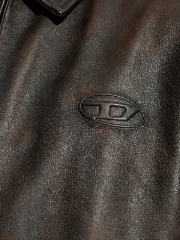 Diesel L-Amar-WRD レザージャケット | ブラウン | FARFETCH JP