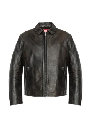 Diesel L-Korn レザージャケット | ブラック | FARFETCH JP
