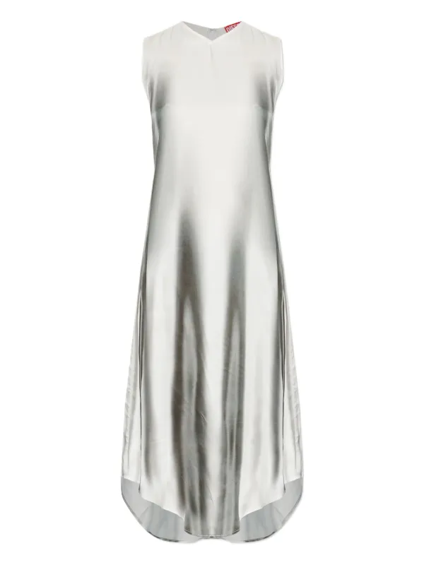 diesel dress grey Diesel D-Tavy Printed Sleeveless Dress | Grey