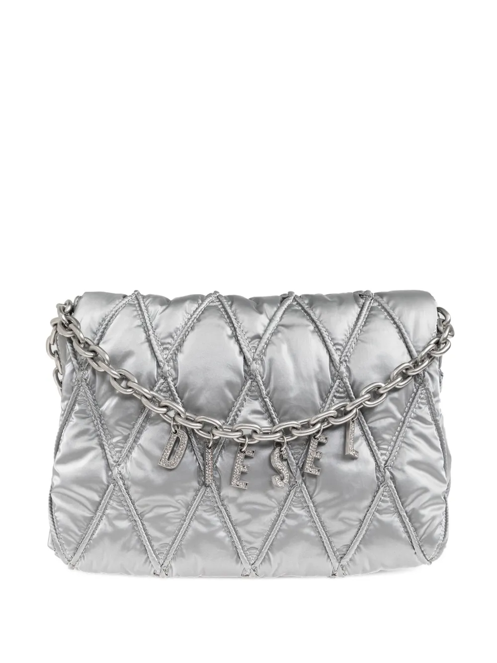 Diesel Charm-D shoulder bag - Argento