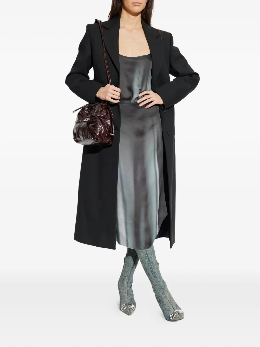 Diesel O-Tavy print skirt - Grijs