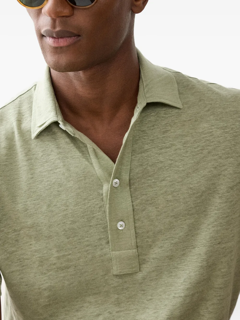 Ralph Lauren Purple Label Linnen poloshirt Groen