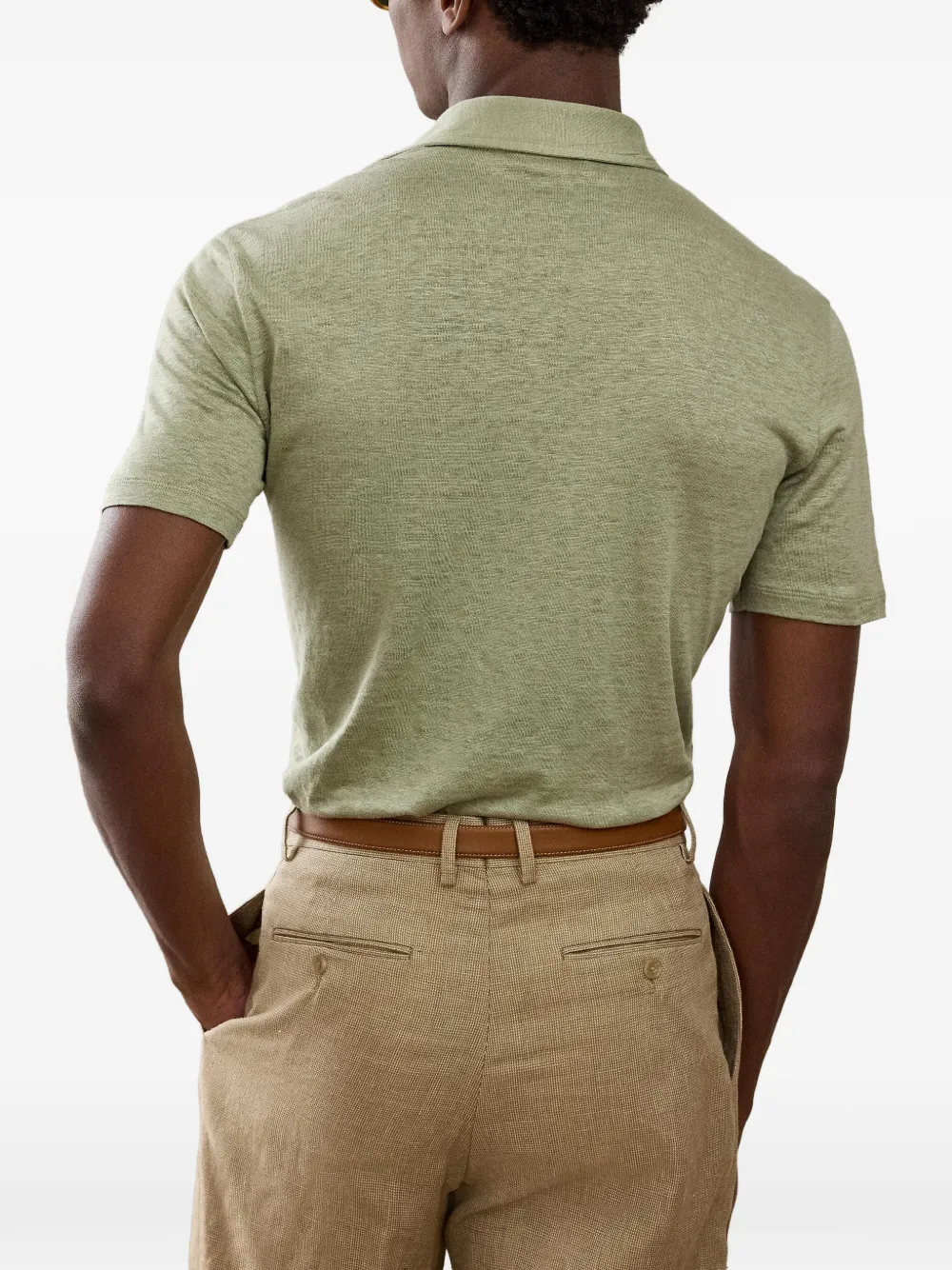 Ralph Lauren Purple Label Linnen poloshirt Groen