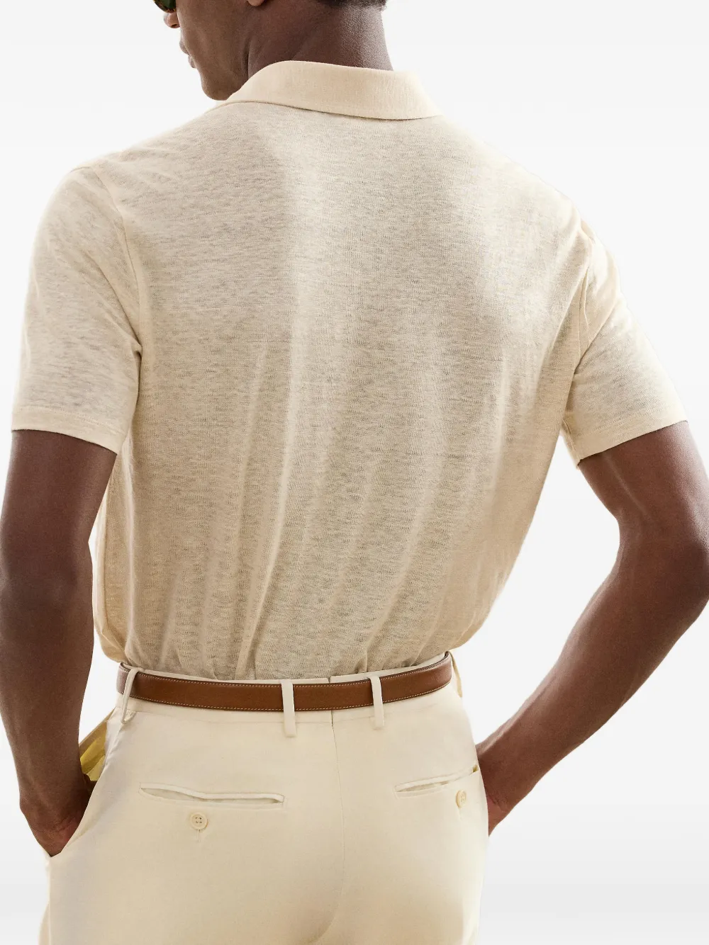 Ralph Lauren Purple Label Poloshirt met korte mouwen Beige