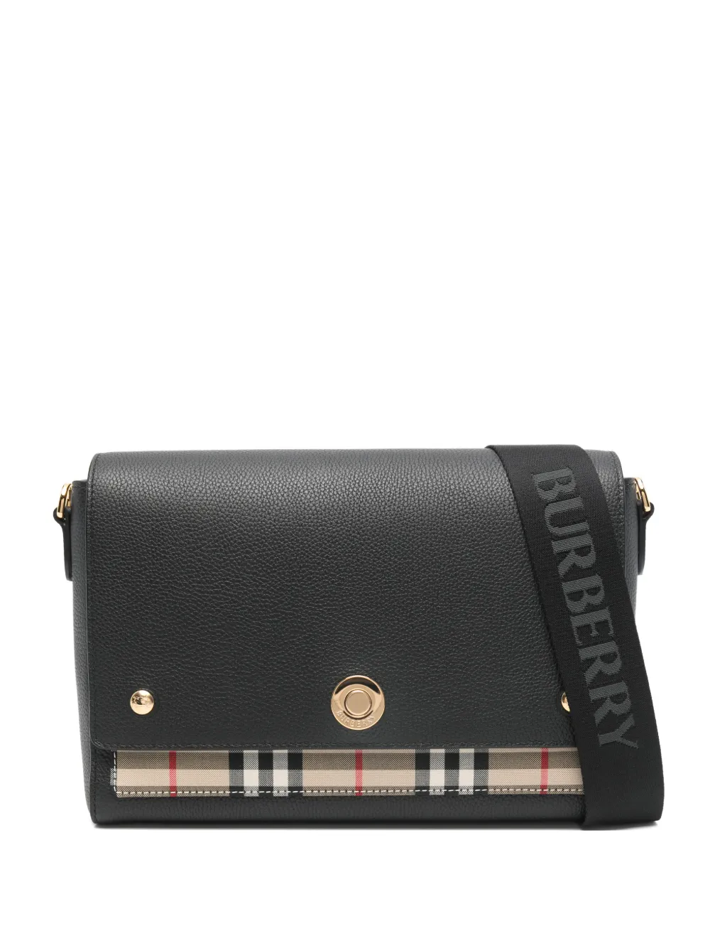 Burberry check shouldert bag - Nero