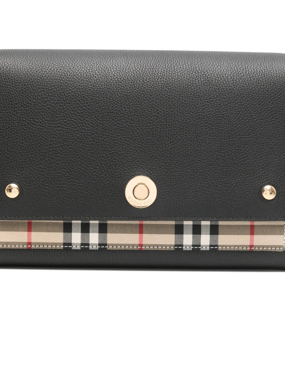 Burberry Note geruite schoudertas Zwart