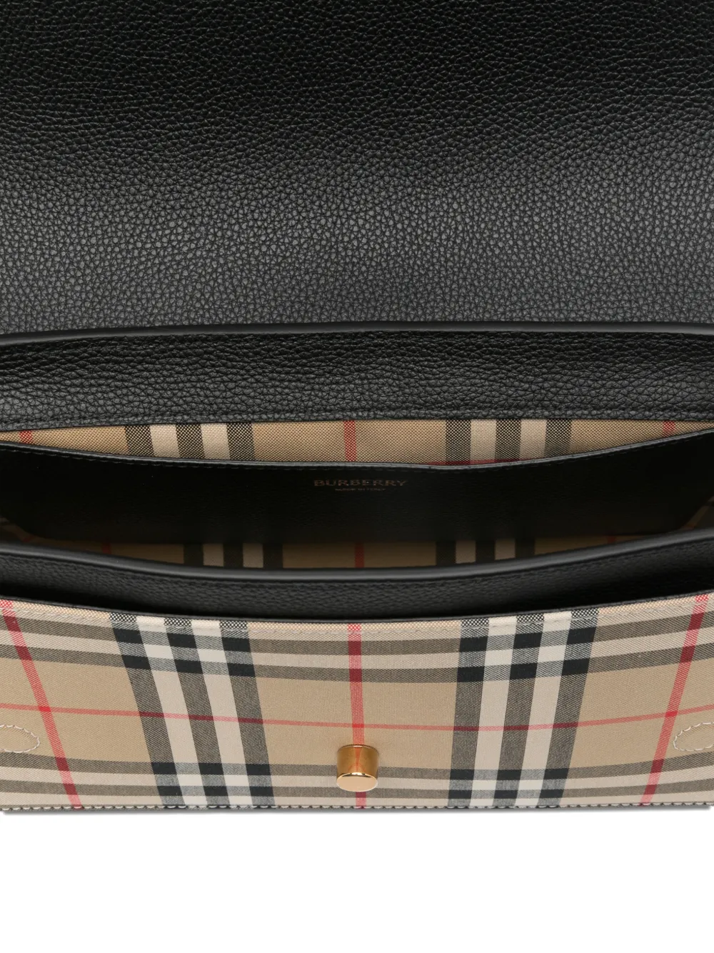Burberry Note Checked Shoulder Bag | Black | FARFETCH