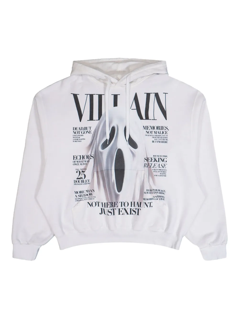 Doublet print-detail hoodie | White | Image 1