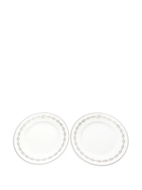 Hermès Pre-Owned 10s Chaine-d'Ancre-motif plate (set of two)