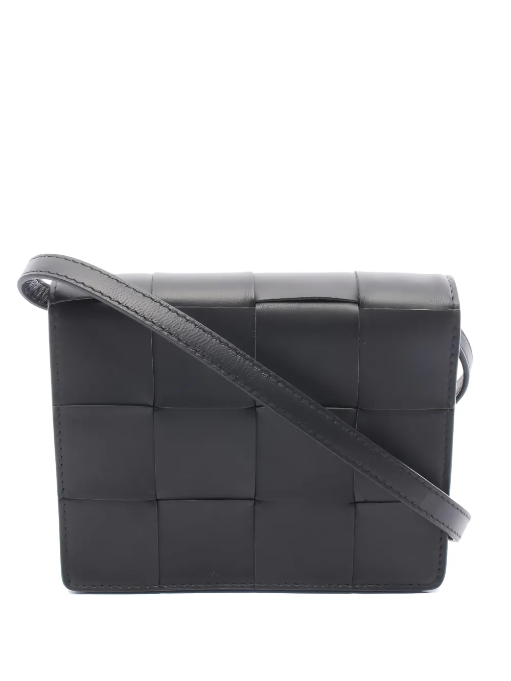 Bottega Veneta Pre-Owned Borsa a tracolla con motivo Intrecciato Maxi anni 2020 - Nero