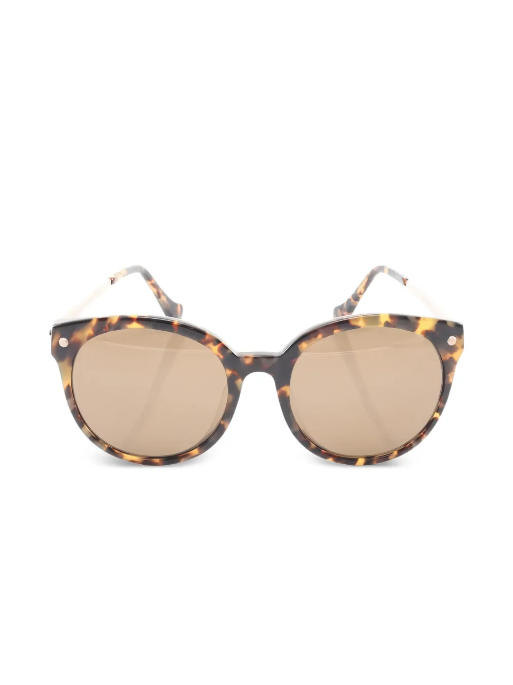 Balenciaga Pre-Owned tortoiseshell round-frame sunglasses | Brown | Image 1
