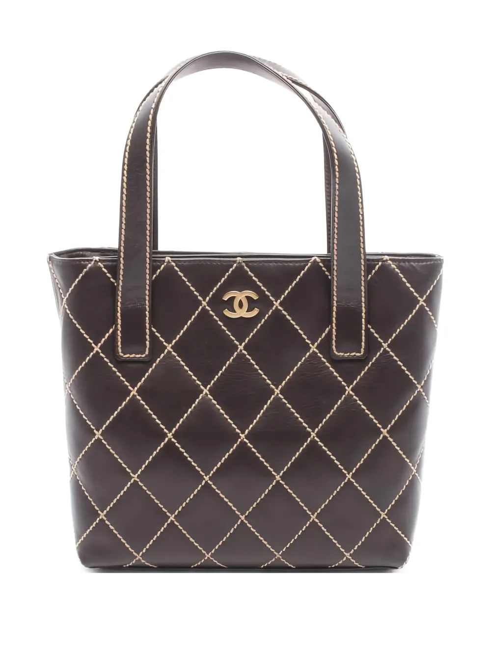 CHANEL Pre-Owned Borsa a mano Wild Stitch in pelle 2003-2004 - Marrone