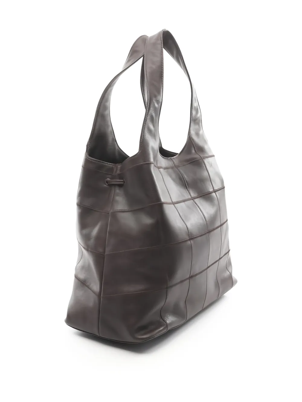 CHANEL Pre-Owned Leren schoudertas met stikseldetail - Bruin