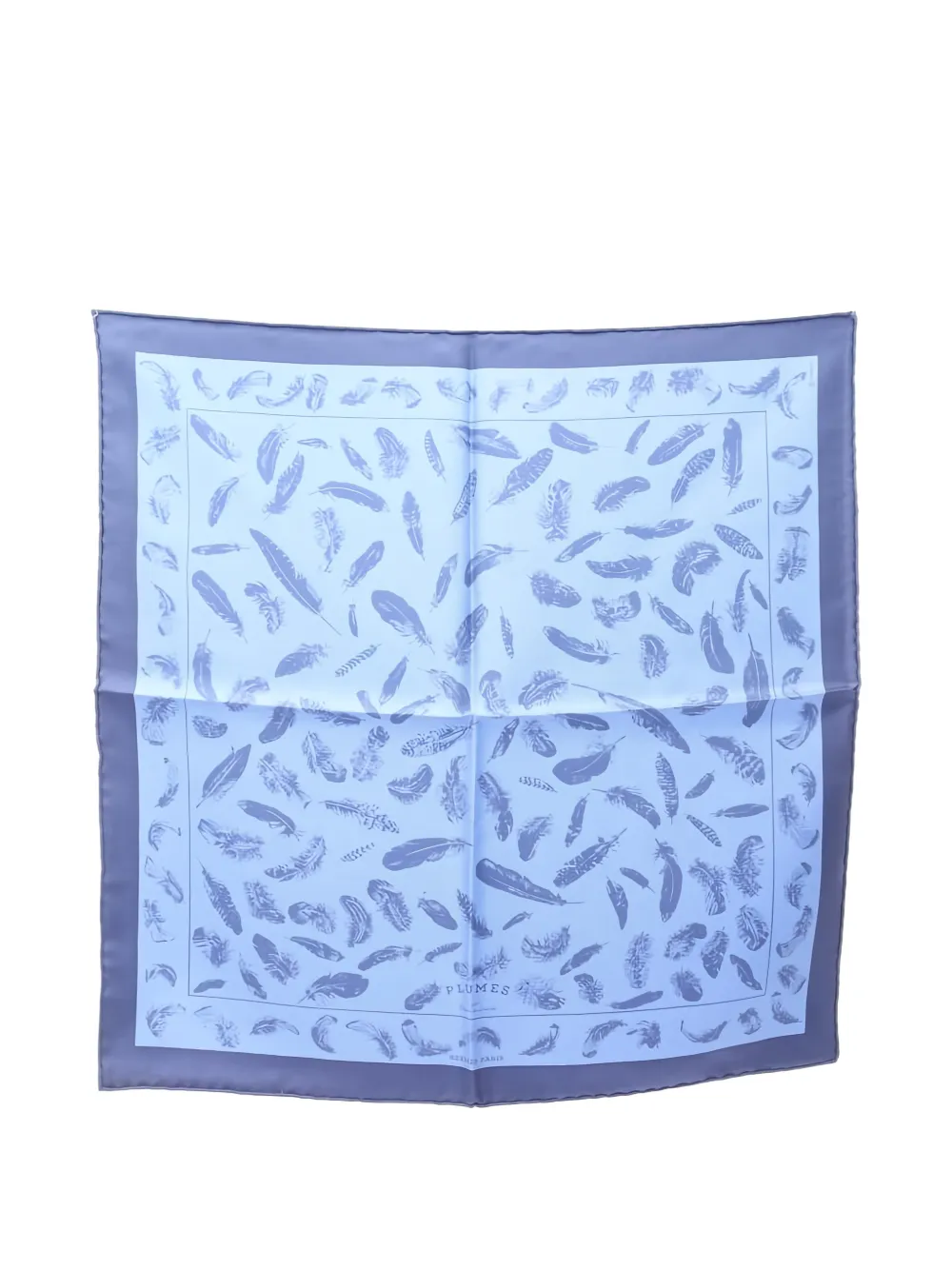 Hermès Pre-Owned Foulard Plumes in seta anni 2010 - Blu