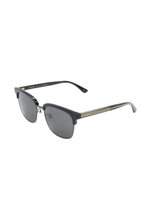 Gucci Pre-Owned 20s browline-frame Sunglasses | Black  display picture 2