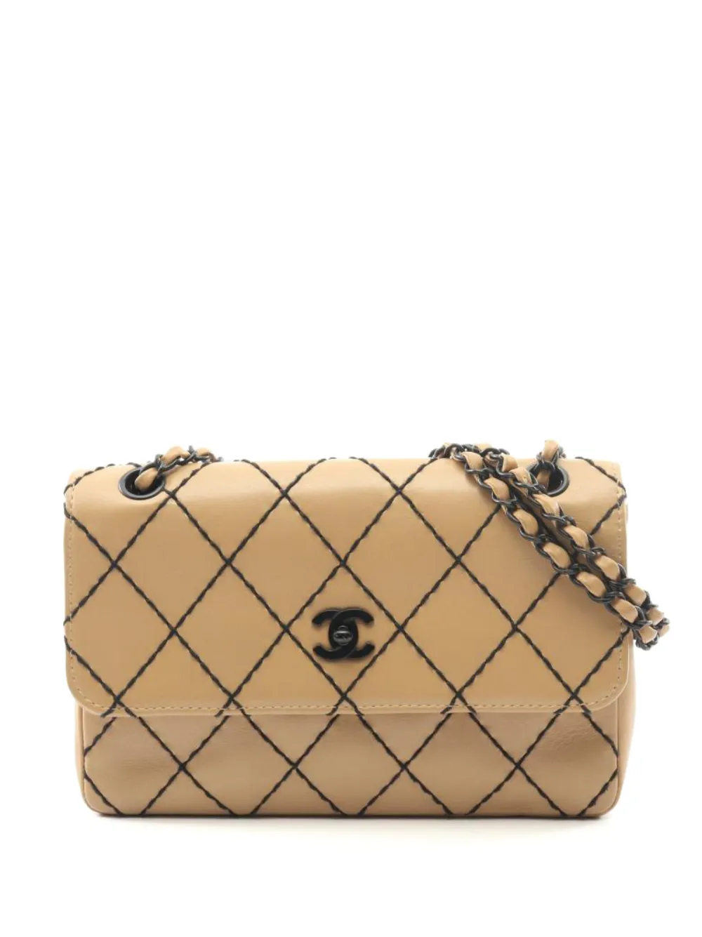CHANEL Pre-Owned Wild Stitch Schultertasche mit Klappe - Nude