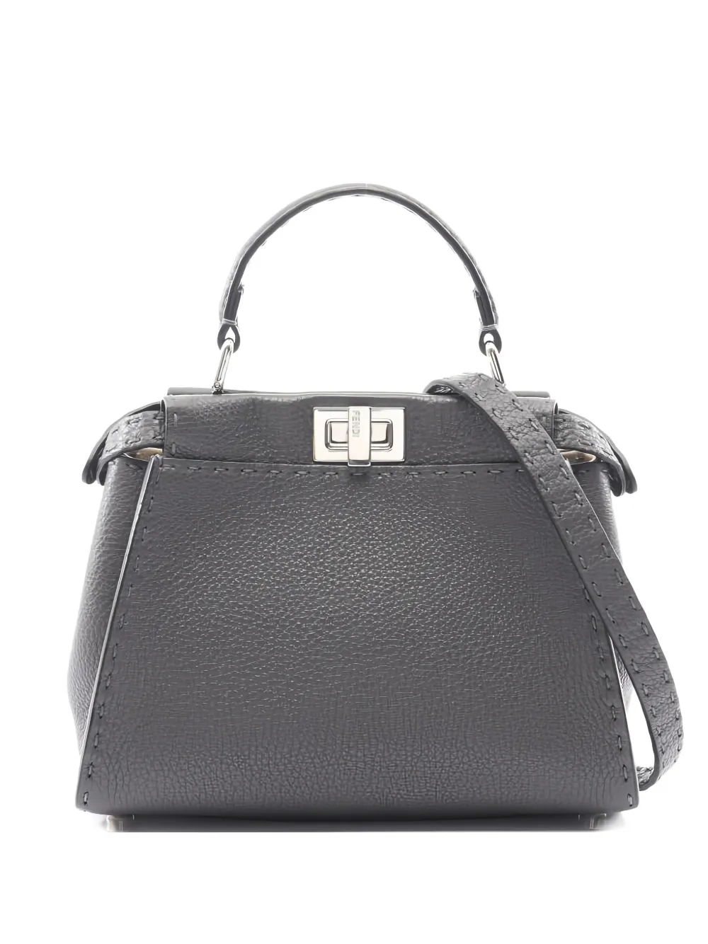Fendi Pre-Owned Borsa tote Peekaboo Selleria mini anni 2010 - Grigio