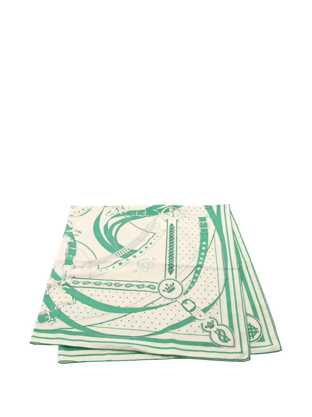 Hermès Pre-Owned Foulard Carréjean Carres 140 La Promenade Du Matin anni 2010 - Toni neutri