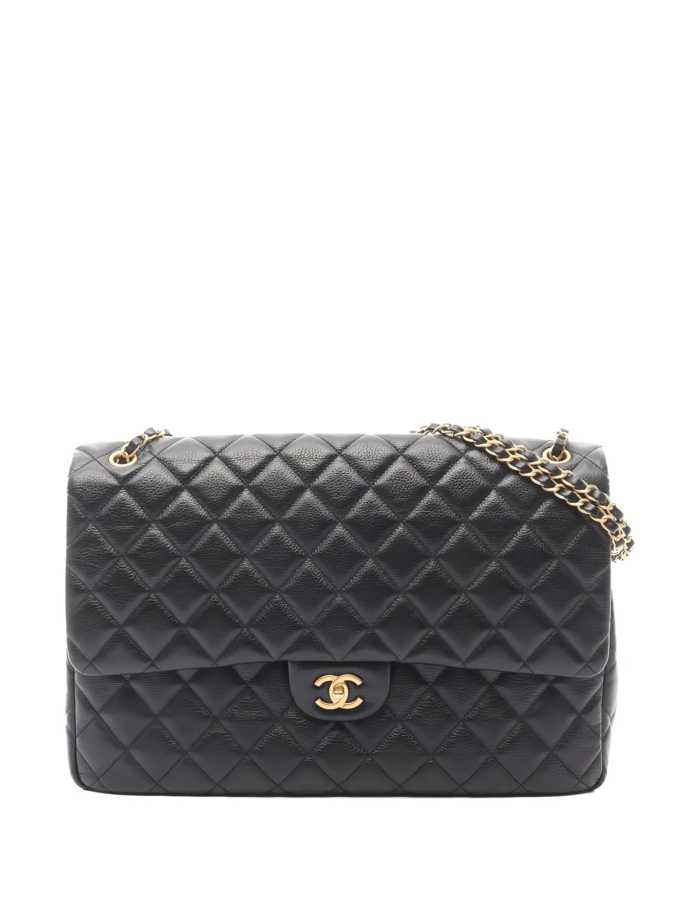 CHANEL Pre-Owned Borsa a spalla maxi con battente 2021 - Nero