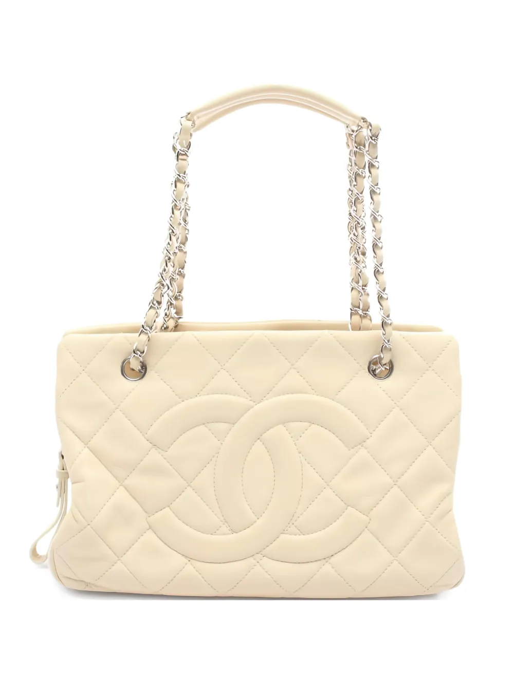 CHANEL Pre-Owned Borsa tote Coco-mark matelassé 2010-2011 - Toni neutri