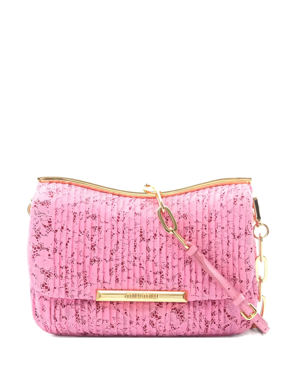 Miu Miu Pre-Owned 2020s lace shoulder bag | Pink | Image 1