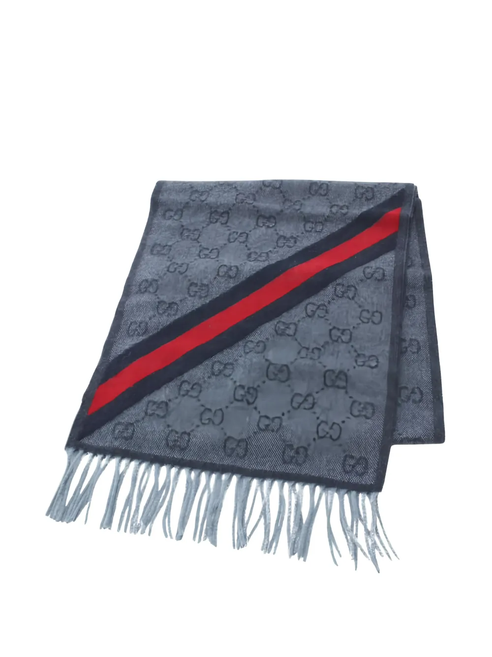 Gucci Pre-Owned 2020s GG-pattern scarf - Grigio