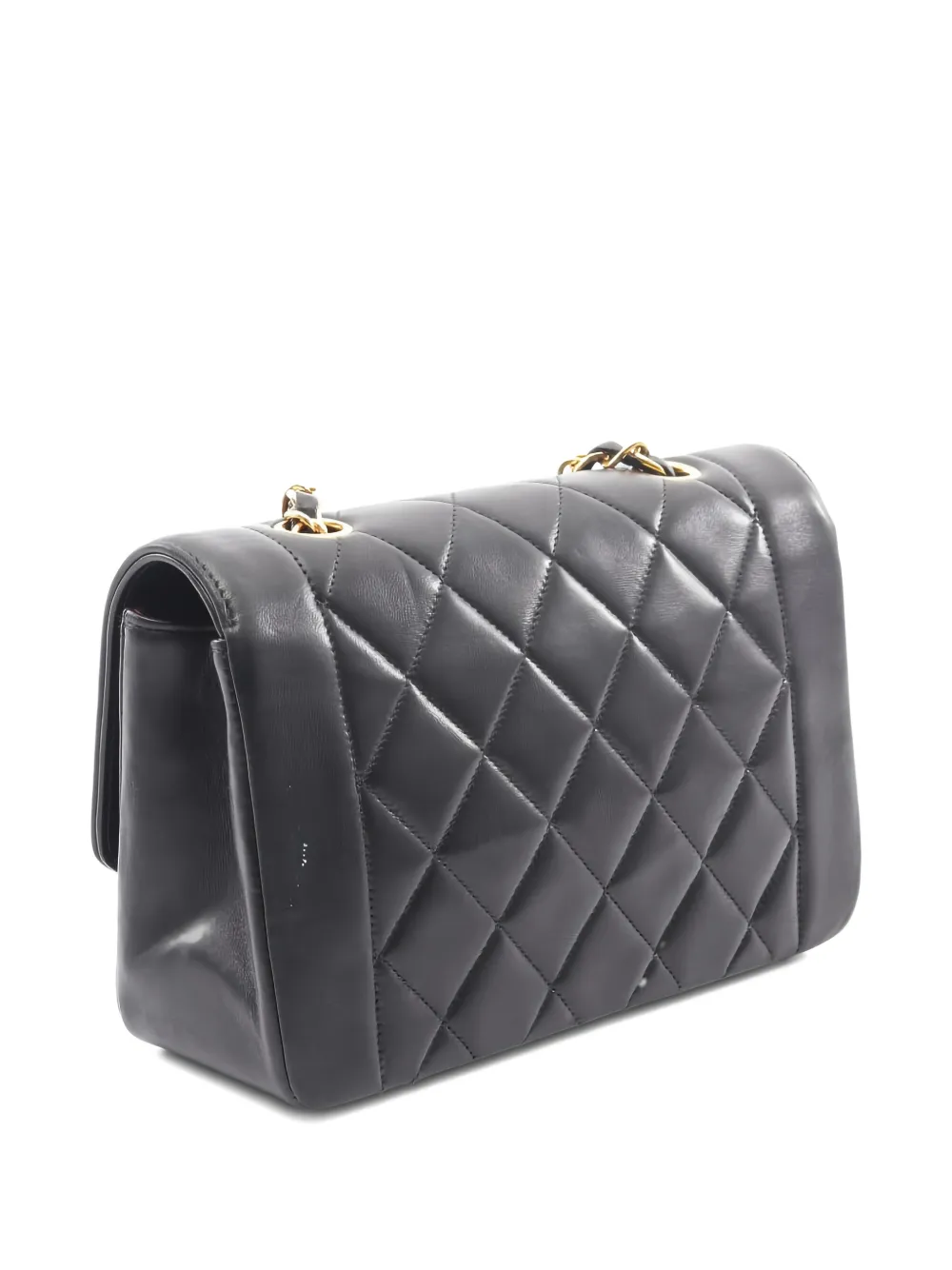 CHANEL Pre-Owned Diana Flap matelassé gewatteerde schoudertas - Zwart