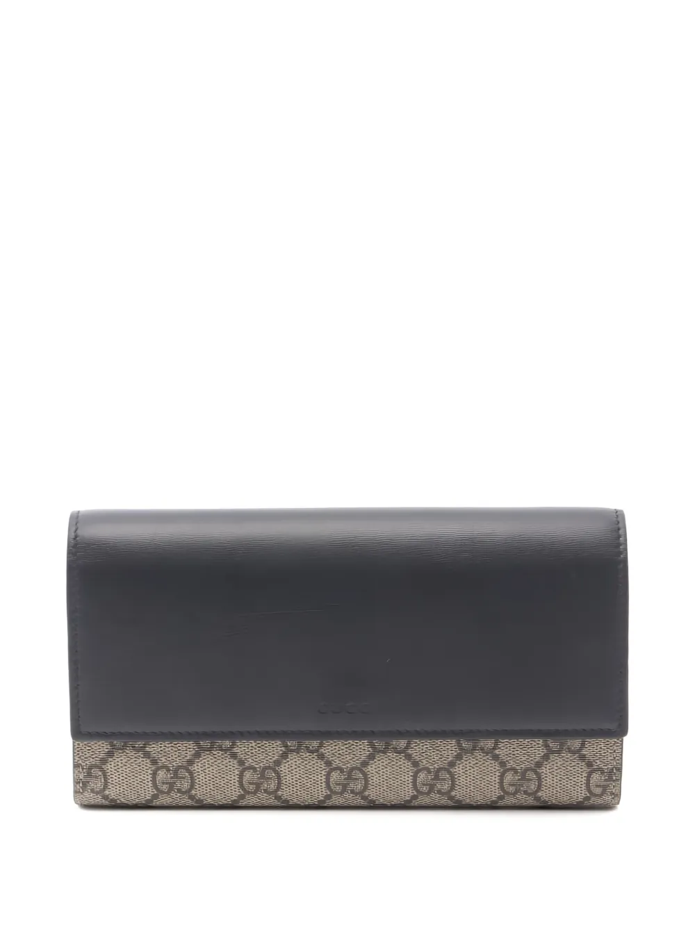 Gucci Pre-Owned GG Supreme bi-fold long wallet - Nero