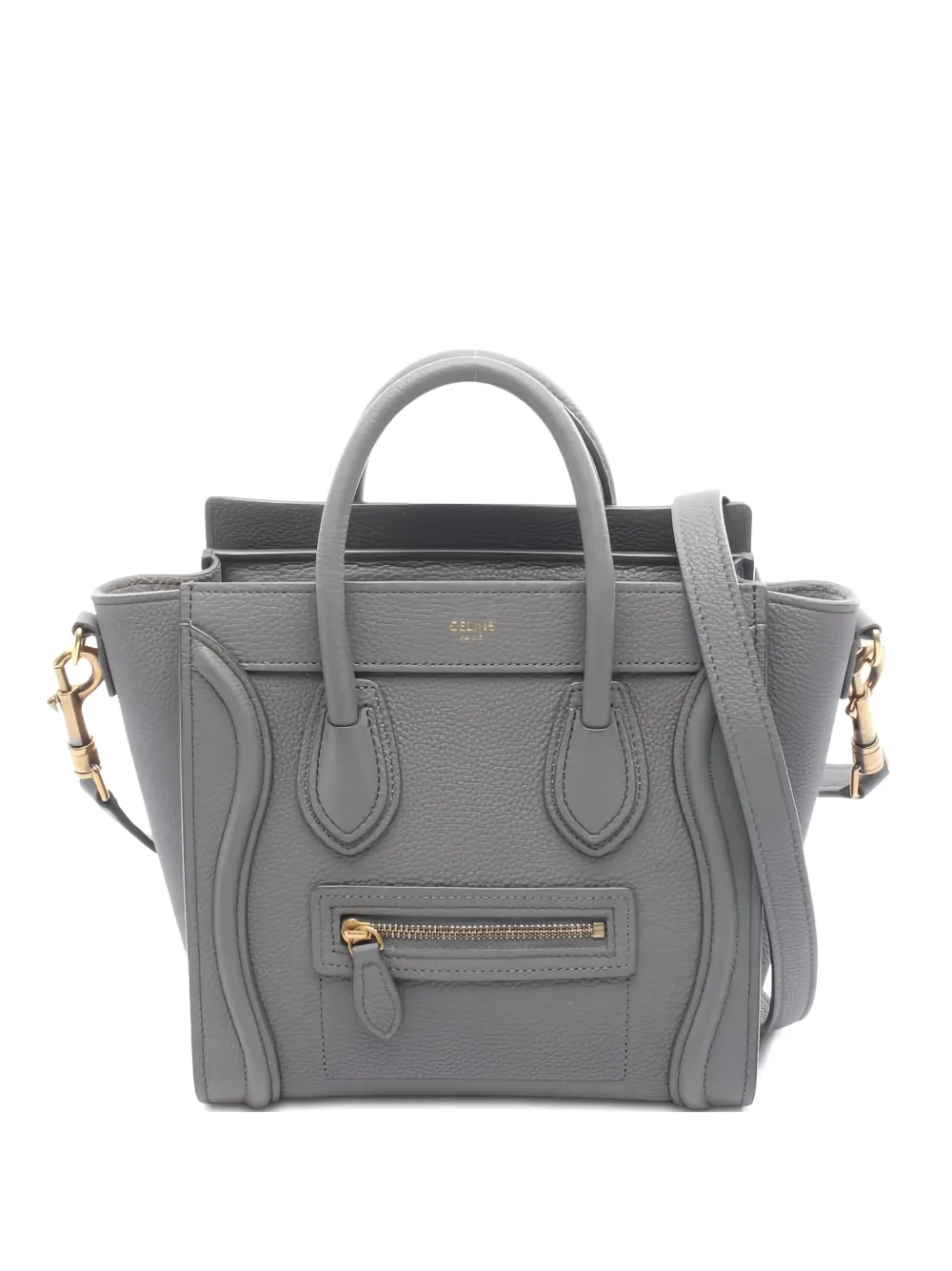 Celine Pre-Owned Borsa a mano Luggage Nano in pelle anni 2010 - Grigio