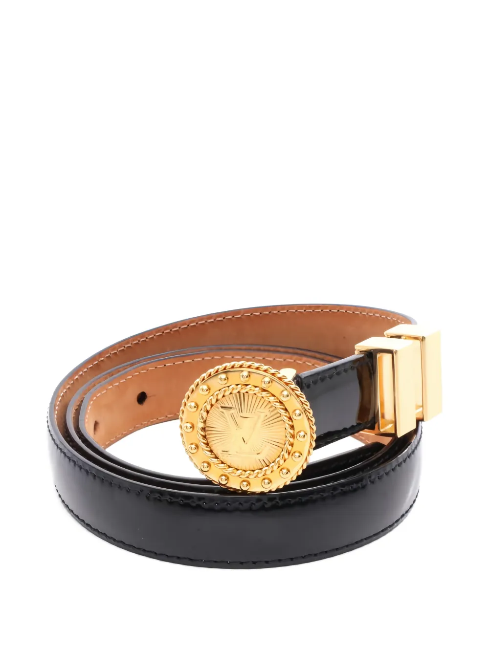 Louis Vuitton Pre-Owned Cintura con fibbia logo 2006 - Nero