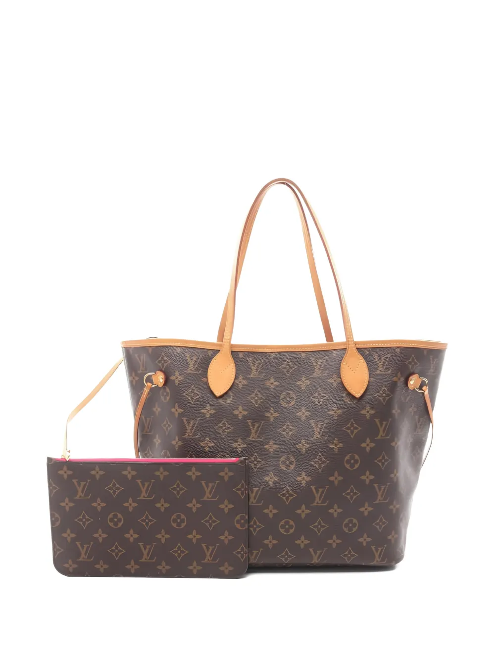 Pre-owned Louis Vuitton 2015 Mm Neverfull Monogram Tote Bag In Brown