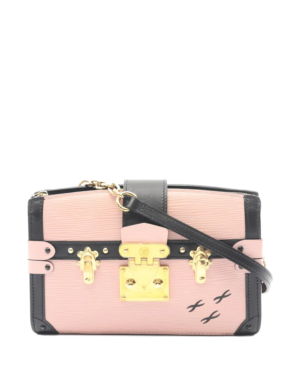 Louis Vuitton Pre-Owned Trunk textured clutch bag | Pink | Image 1
