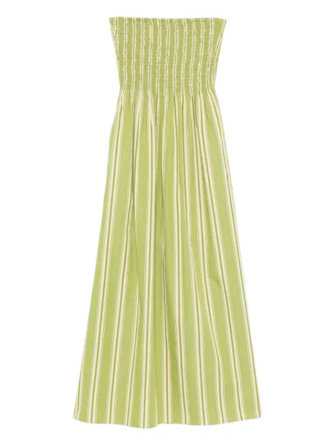 Faithfull the Brand Jamie Midi striped smocked dress