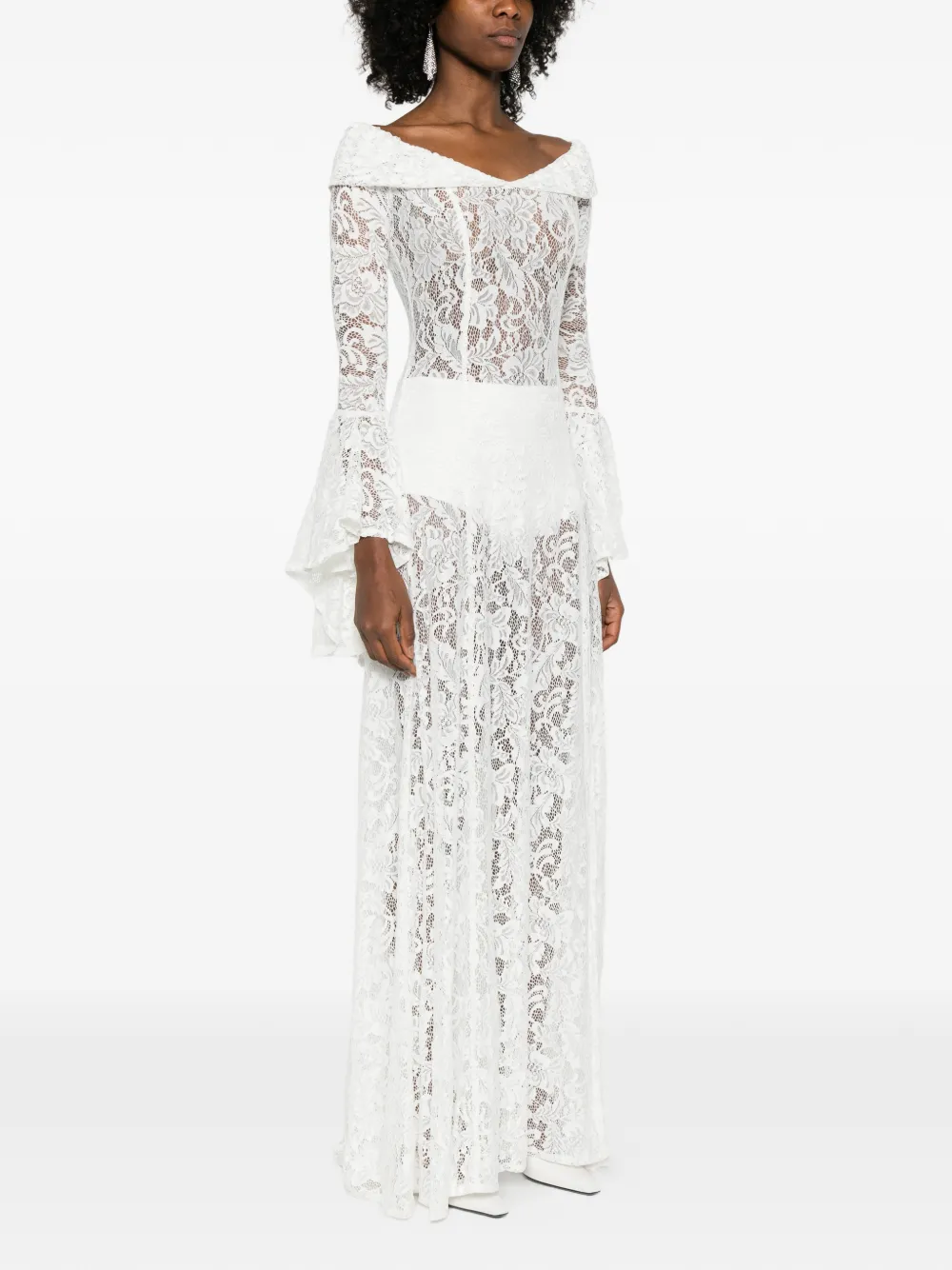  Miau By Clara Rotescu White Maxi Dress 