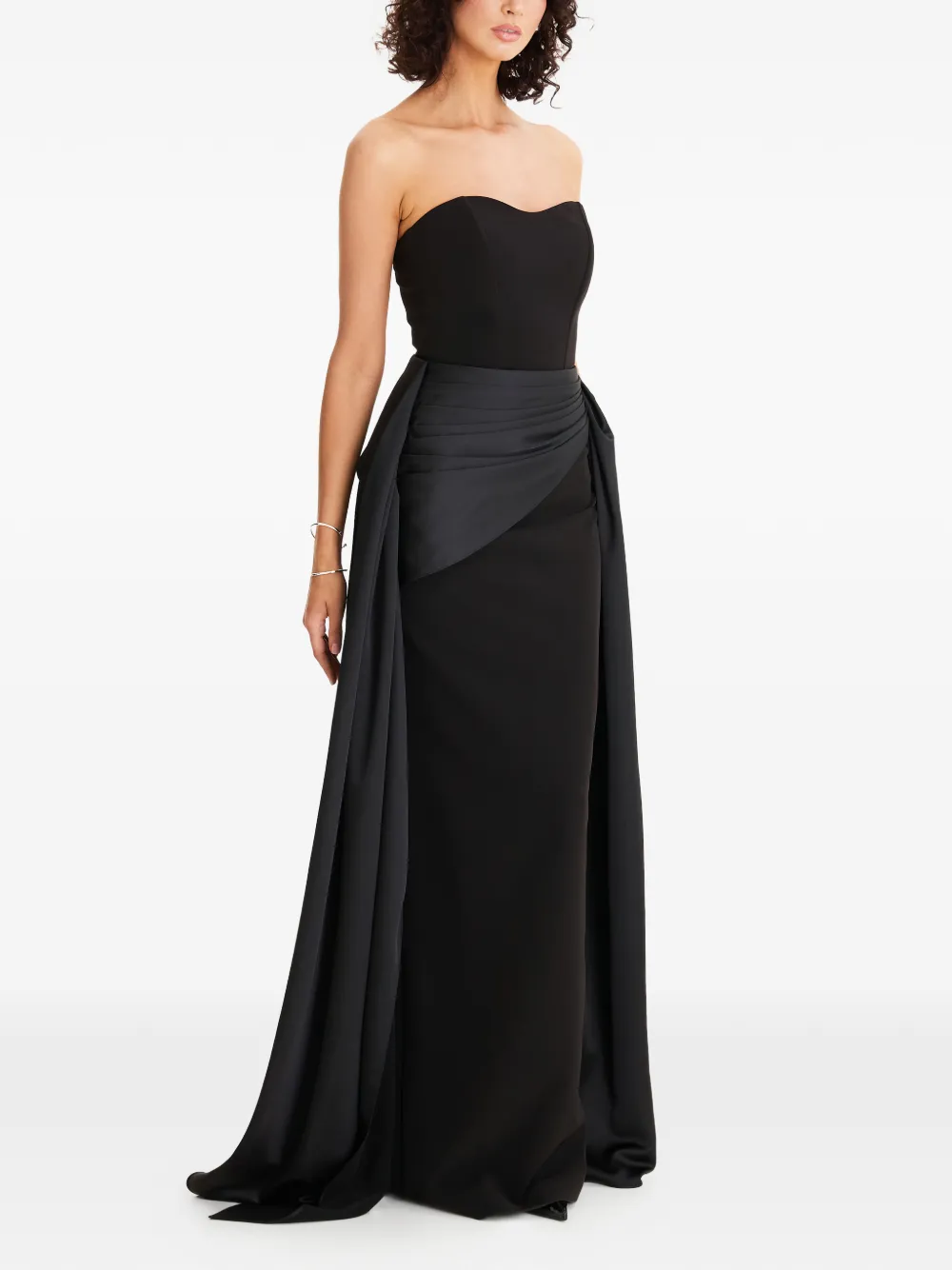  Moos Studio Strapless Drape Maxi Dress - Black 