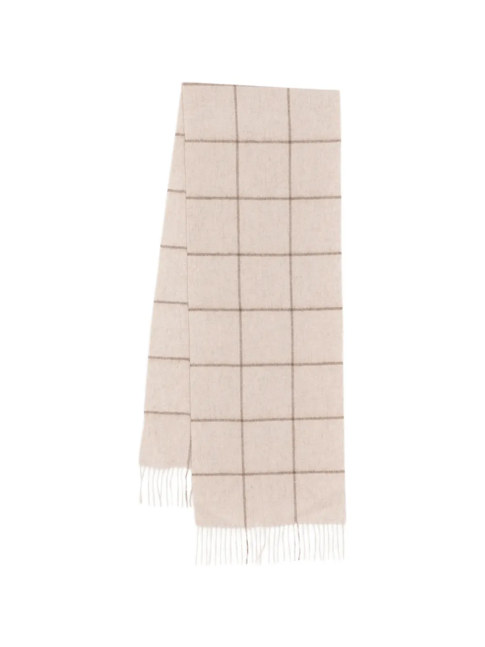 N.Peal Foulard con motivo a quadri - Toni neutri