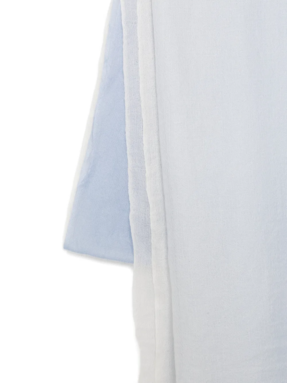  N.peal Dip Dye Cashmere Scarf - White 