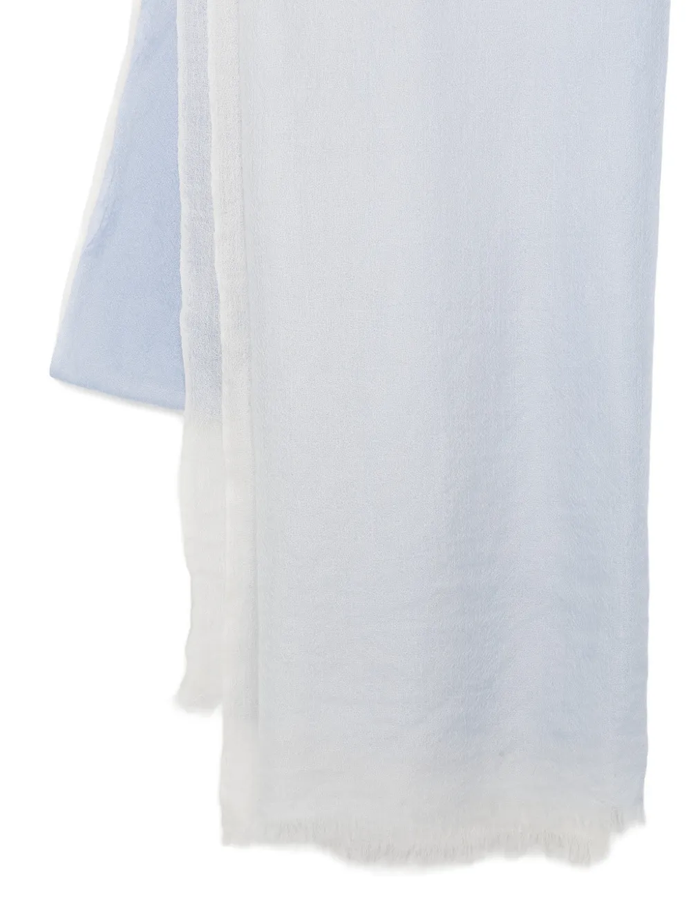  N.peal Dip Dye Cashmere Scarf - White 