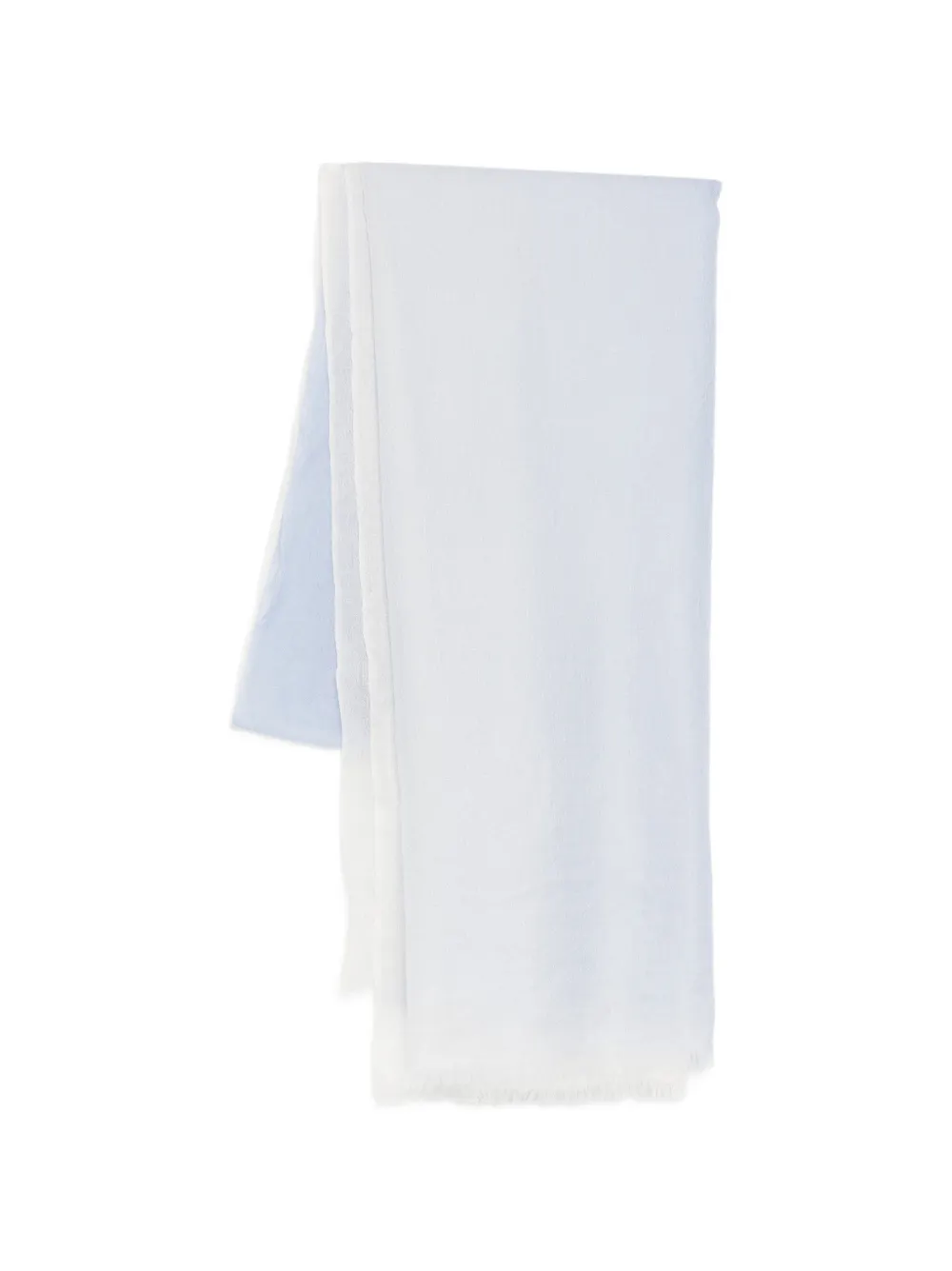 N.Peal Sciarpa in cashmere con fantasia dip-dye - Bianco