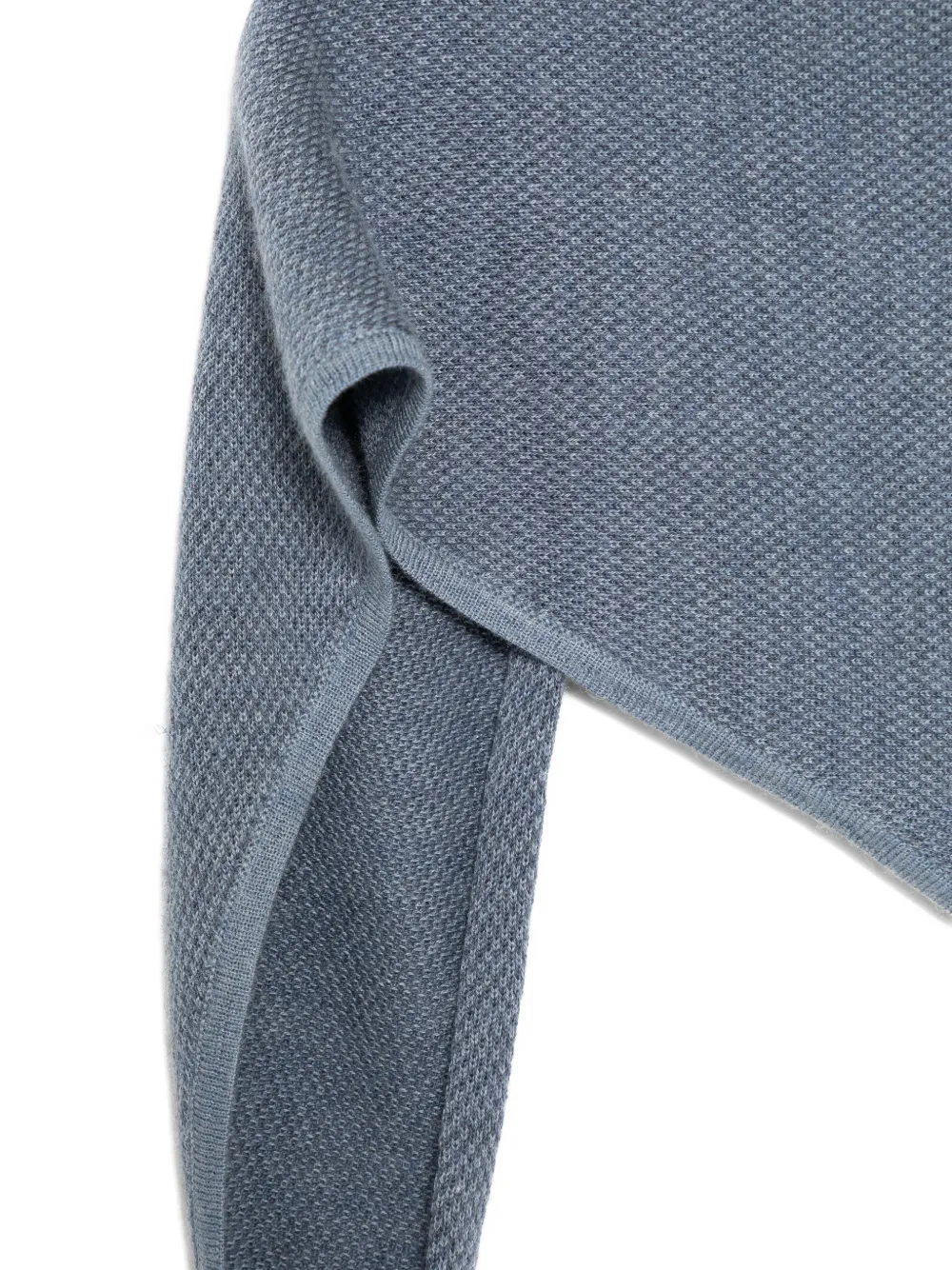 N.Peal Bird's Eye gebreide sjaal Blauw