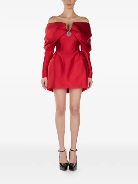 ARAFTU off-shoulder embellished mini dress