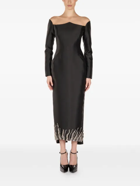 ARAFTU off-shoulder embellished midi dress