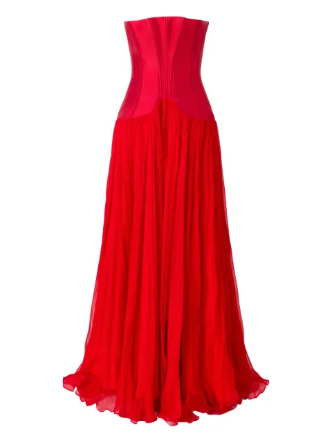 ARAFTU corset tie-fastening maxi dress
